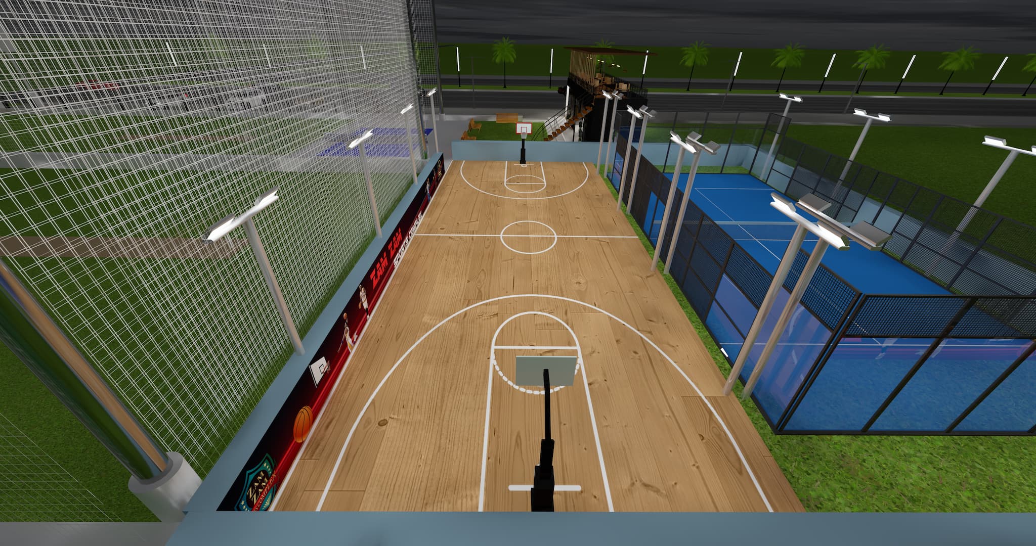 SPOTS COMPLEX baskeitball night view