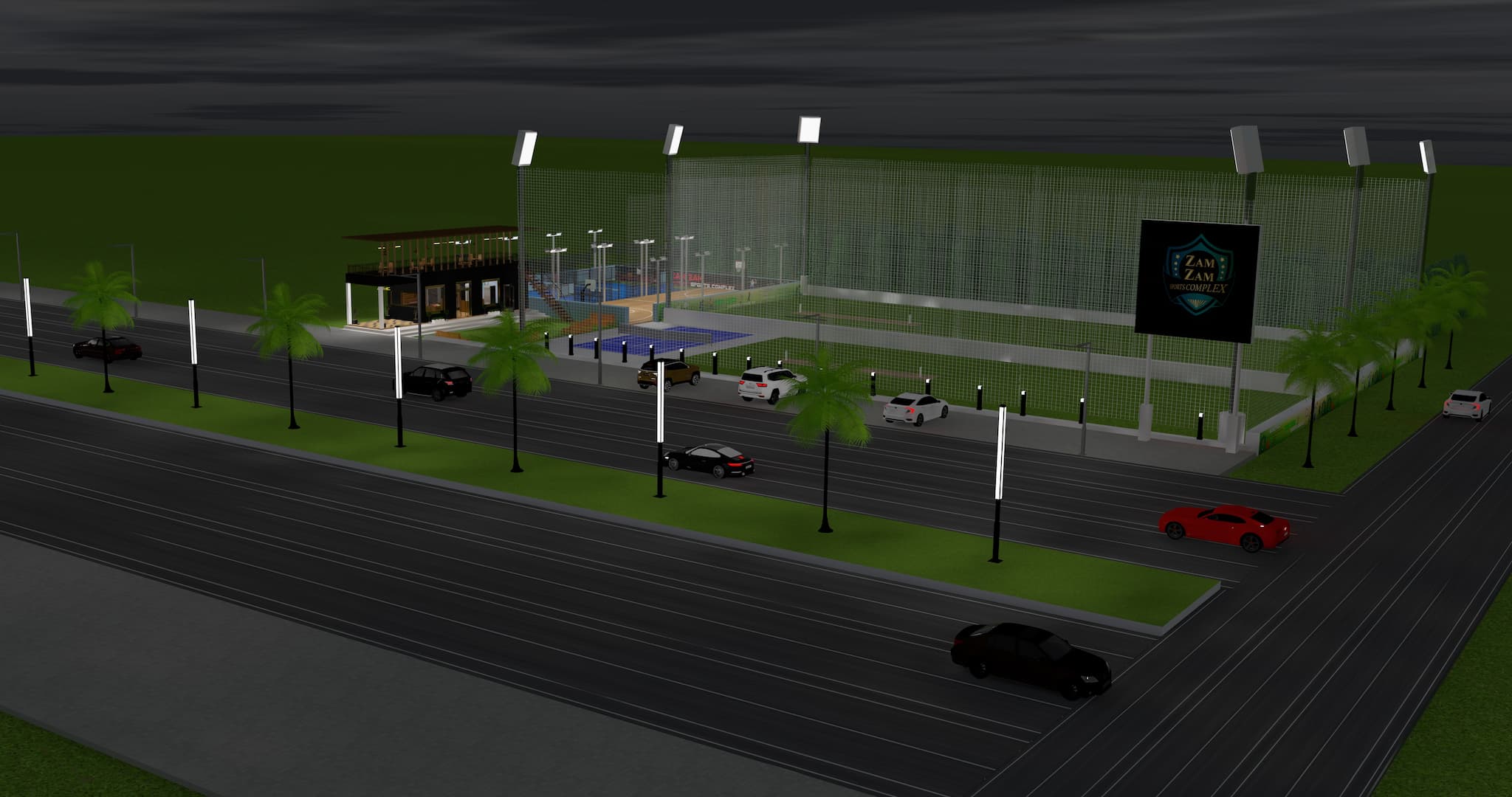 SPOTS COMPLEX night view